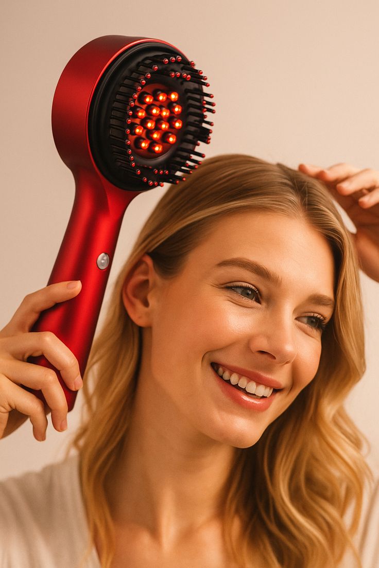 led light hair therapy brush