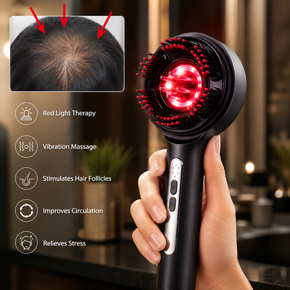 led light hair therapy brush