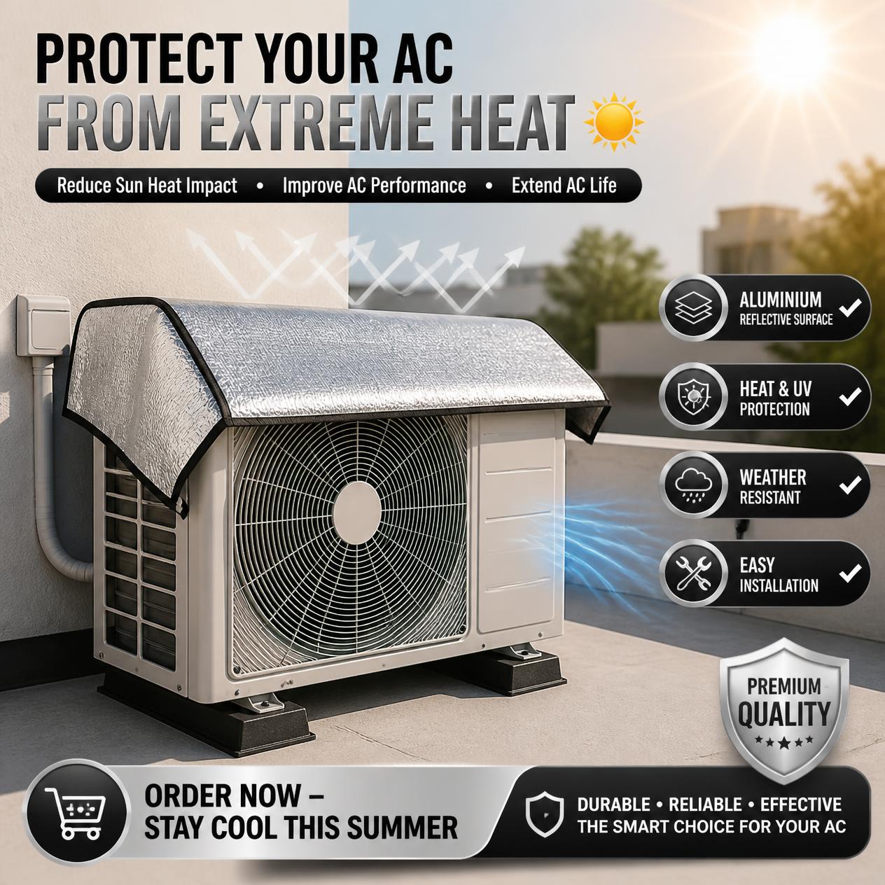 SunShield™ AC Cover – Keep Your AC Cooler & Reduce Energy Waste